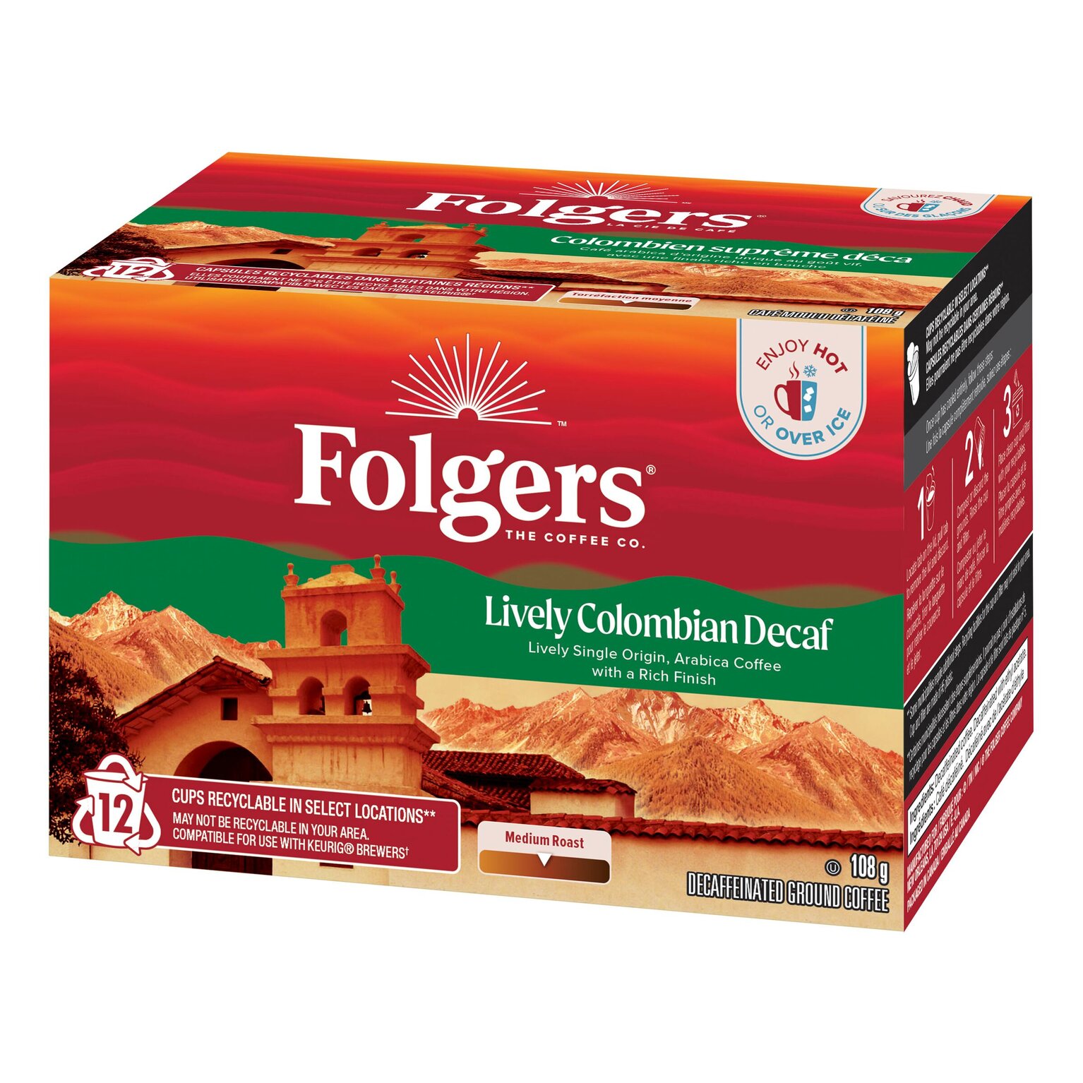 Lively Colombian Decaf Coffee Pods